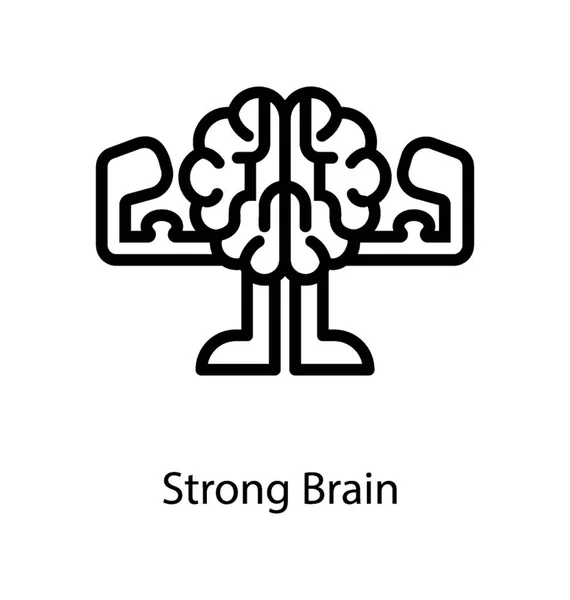 Silny wektor mózgu — Wektor stockowy