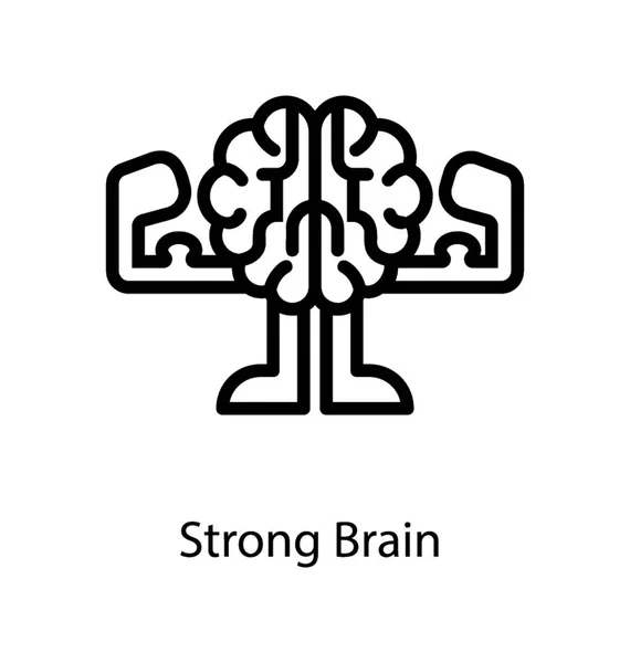 Сильний вектор мозку — стоковий вектор