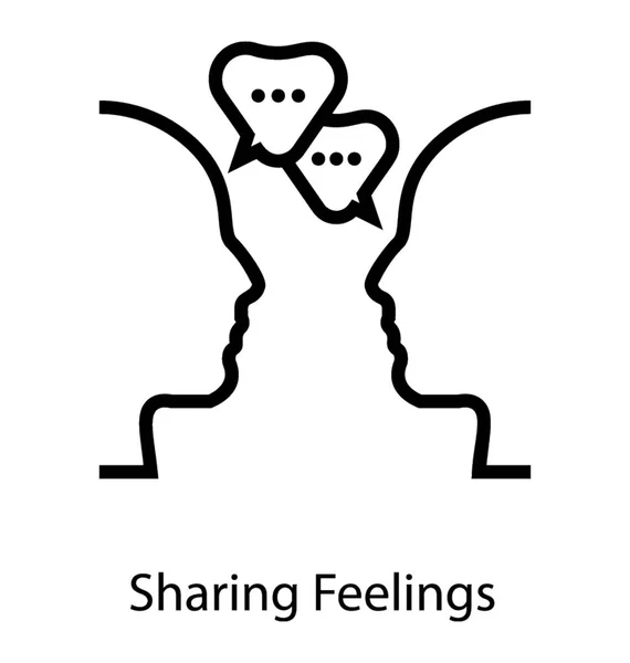 Koncept för att dela känslor — Stock vektor