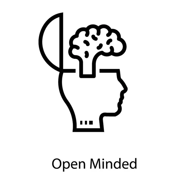 Open minded vector — Stockvector