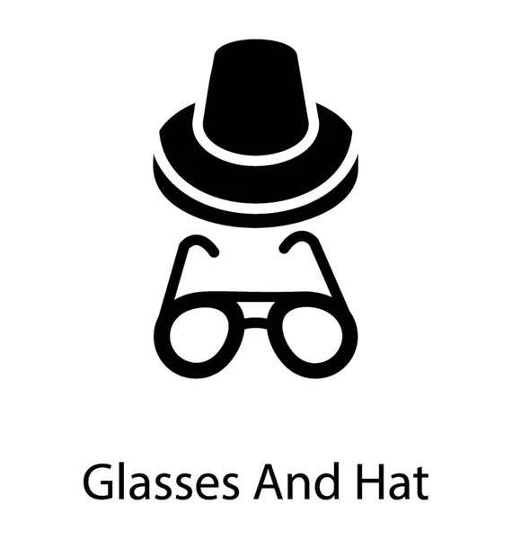 Chapéu com óculos — Vetor de Stock