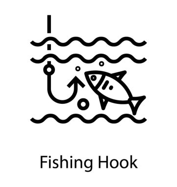 Balıkçılık kanca vektör
