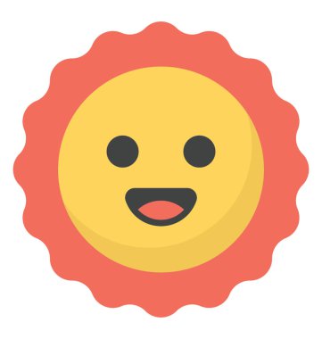 Gülümseyen güneş emoji