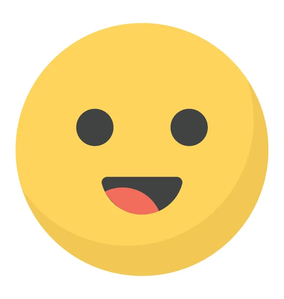 Smiley arc emoji — Stock Vector