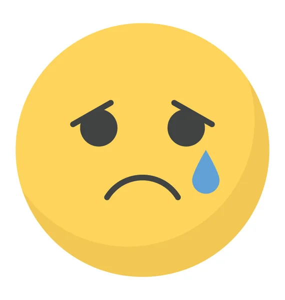 ใบหน้าร้องไห้ Emoji — ภาพเวกเตอร์สต็อก
