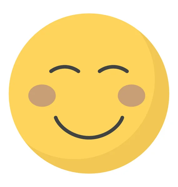 Öblített arc Emoji — Stock Vector
