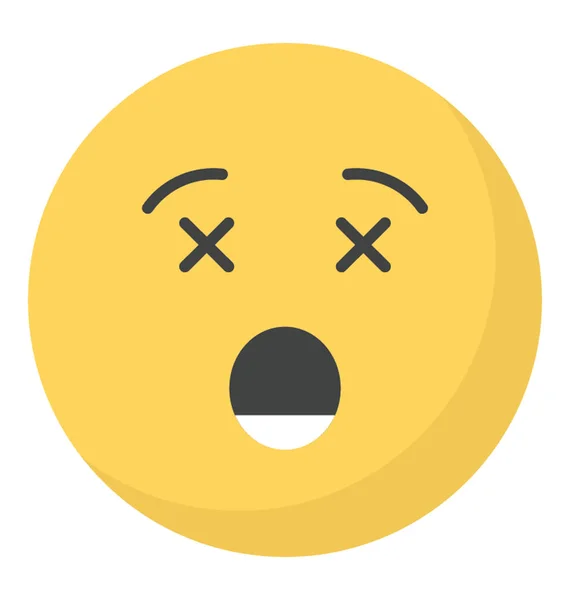 Duizelig gezicht Emoji — Stockvector
