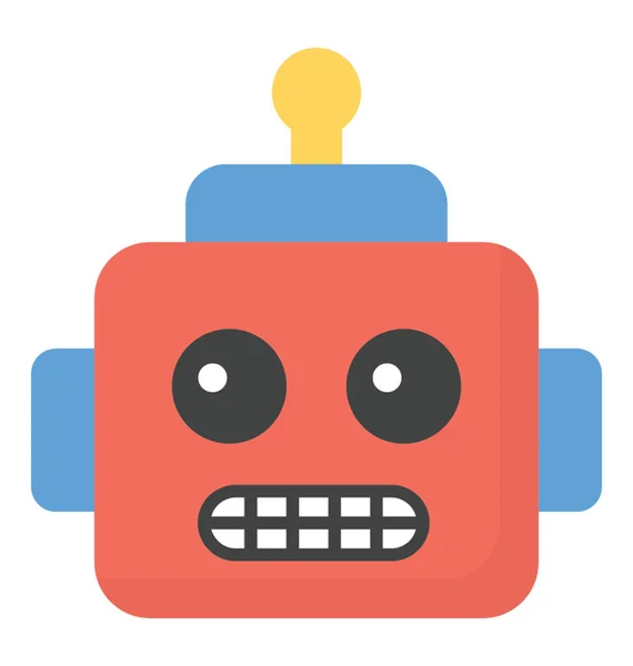 Roboter-Gesicht-Emoji — Stockvektor