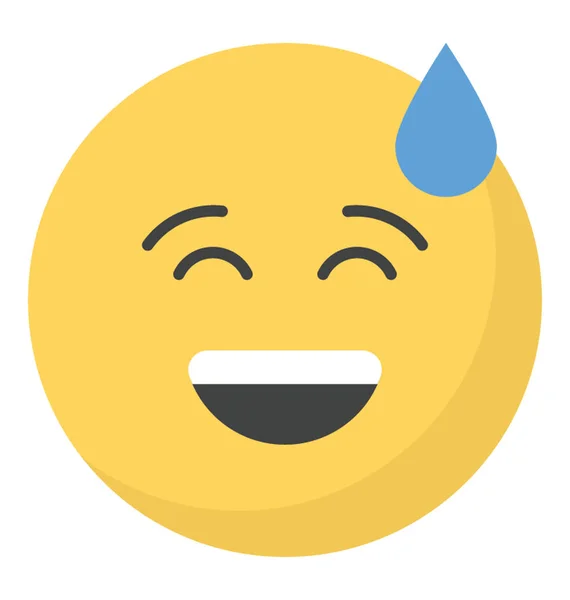 Öröm Face Emoji — Stock Vector