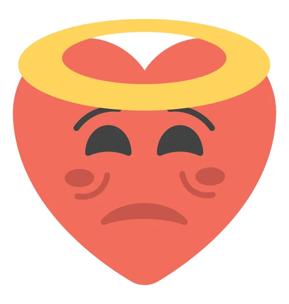 Innocent Heart Emoji — Stock Vector