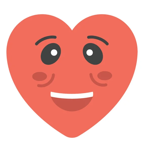 Smiley kalp emoji — Stok Vektör