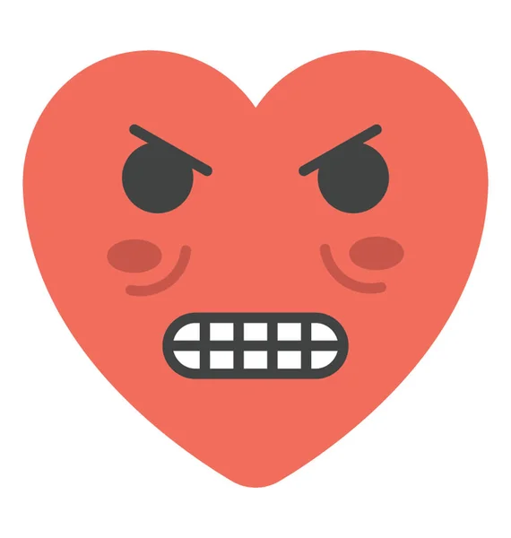 Grijnzend hart Emoji — Stockvector