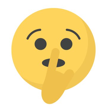 Shushing yüz emoji