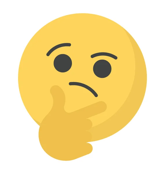 思考面孔 emoji 表情 — 图库矢量图片