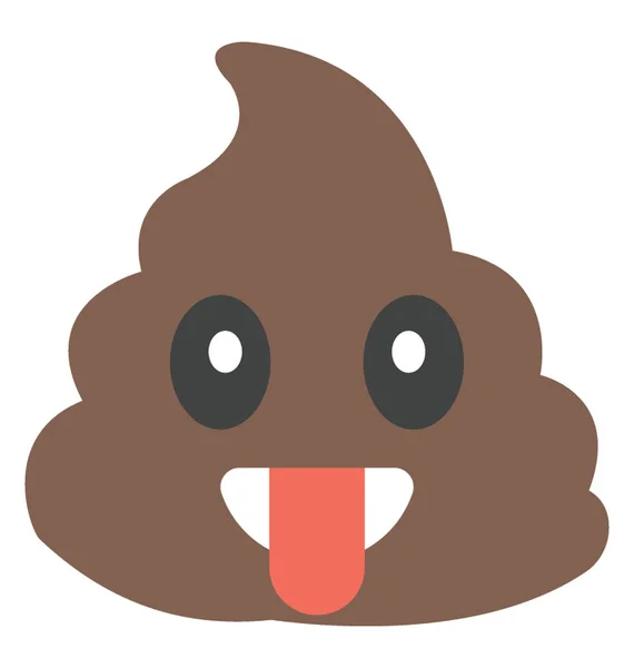 Tongue Out Poop — Stock Vector