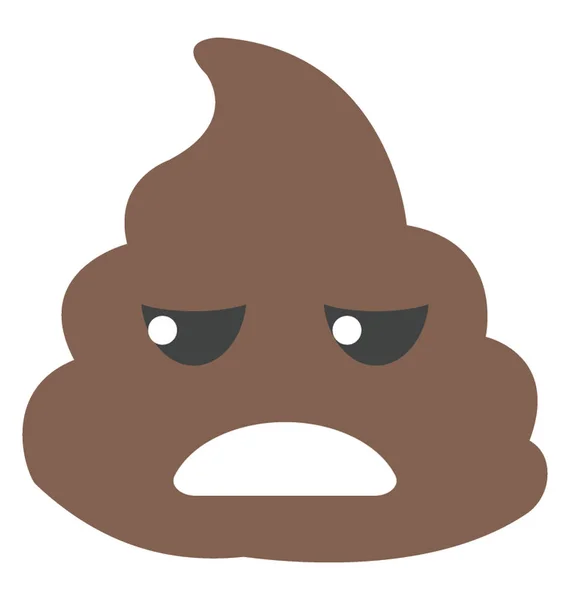 Sad Poop Emoji — Stock Vector