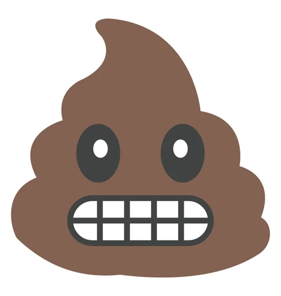 Grinning Poop Emoji — Stock Vector