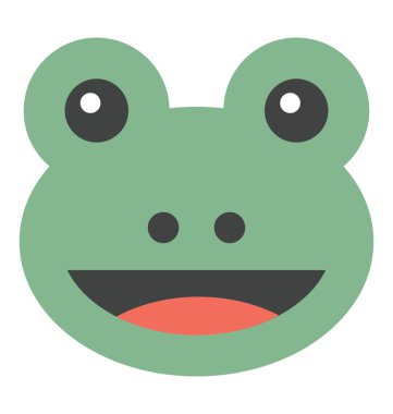 Kurbağa emoji vektör