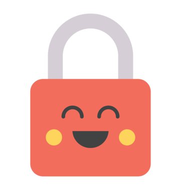 Smiley asma kilit vektör