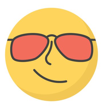 Güneş gözlüğü tutum emoji