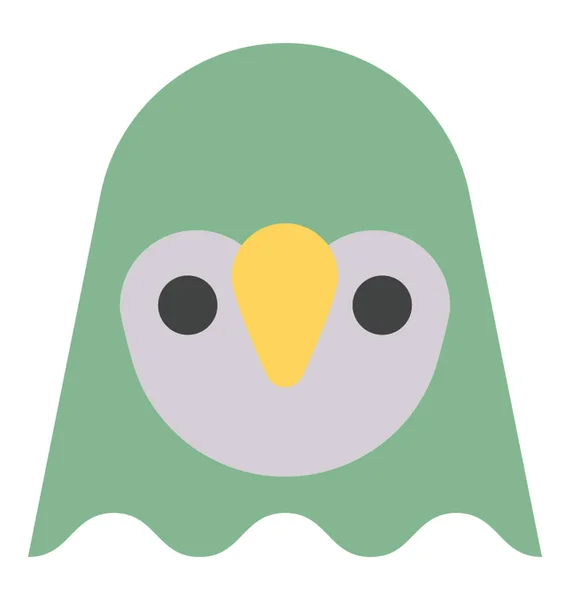 Cute Parrot Emoji — Stock Vector