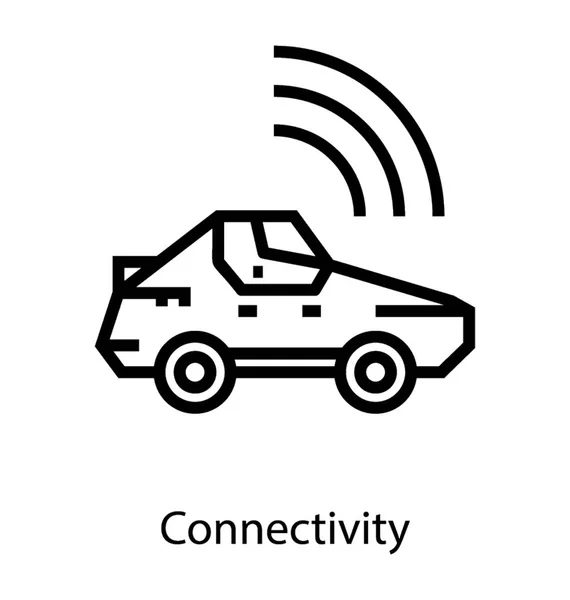 Wifi voiture connectée — Image vectorielle