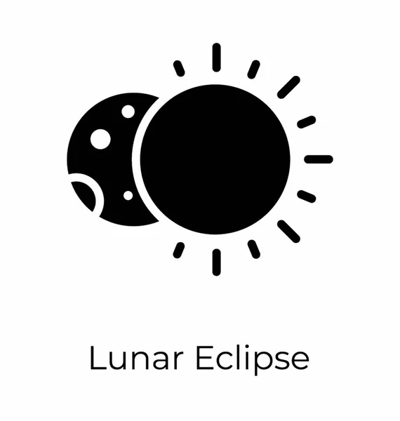 Vettore dell'eclissi lunare — Vettoriale Stock