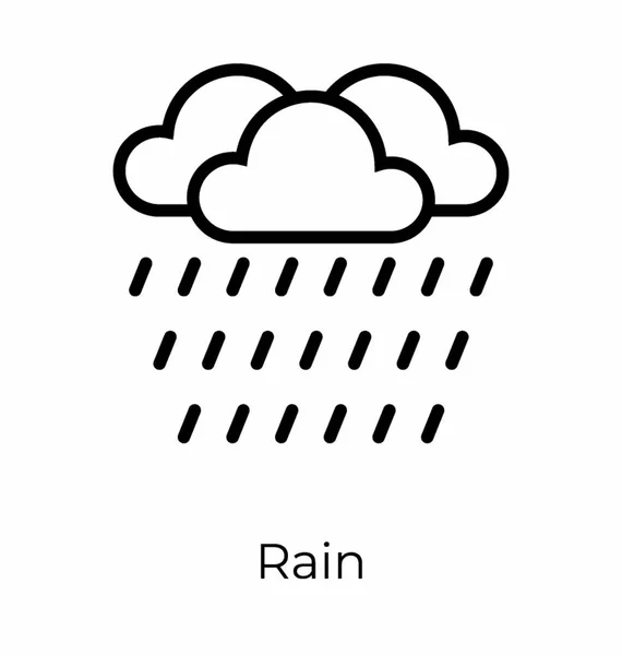 Погодный вектор дождя — стоковый вектор