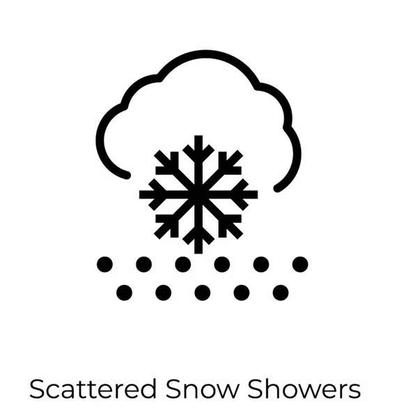 Scattered Snow Shower — Stockvector