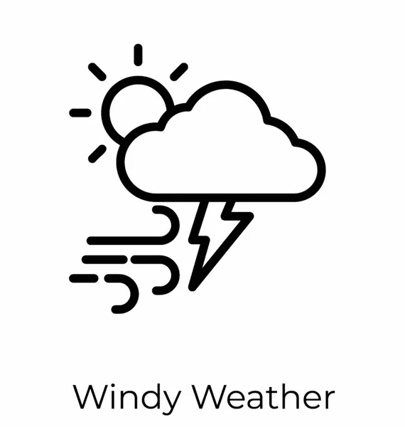 Weersverwachting in de wind — Stockvector