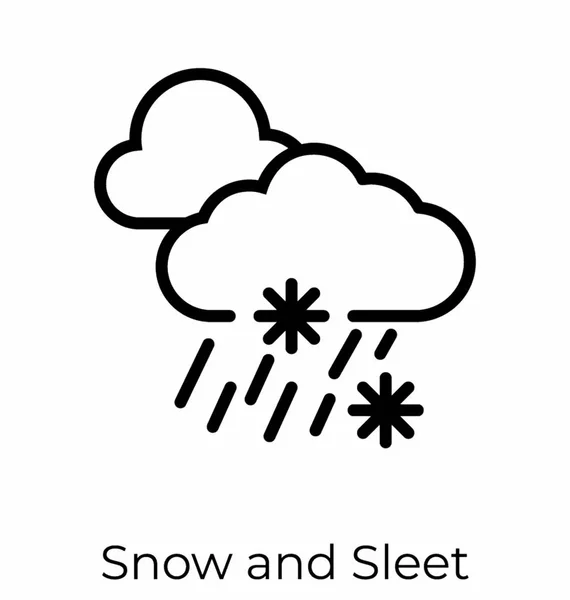 Tempo Sleet Vector — Vetor de Stock