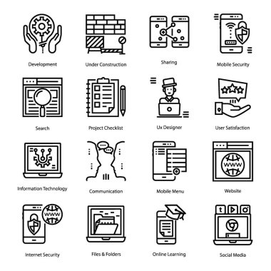 Kullanıcı Arabirimi Hattı Simgeleri Kümesi