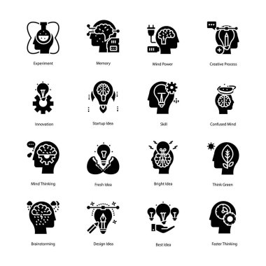 İlham ve Fikir Glyph Simgeler