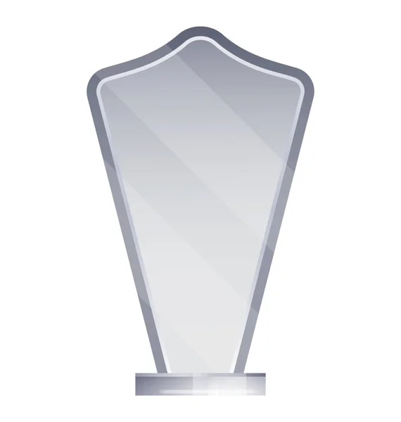 Troféu transparente de vidro —  Vetores de Stock