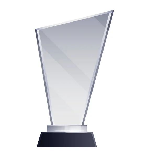 Transparent Award Trophy — Stock Vector