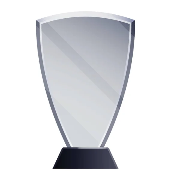 Прозорий скляний трофей — стоковий вектор