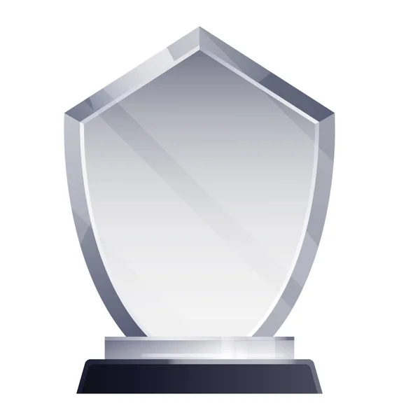Прозорий трофей зі скла — стоковий вектор