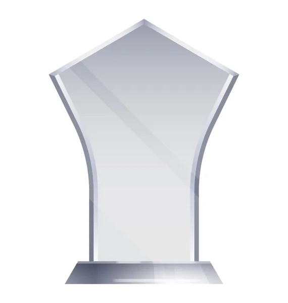 Glass Transparent Trophy — Stock Vector