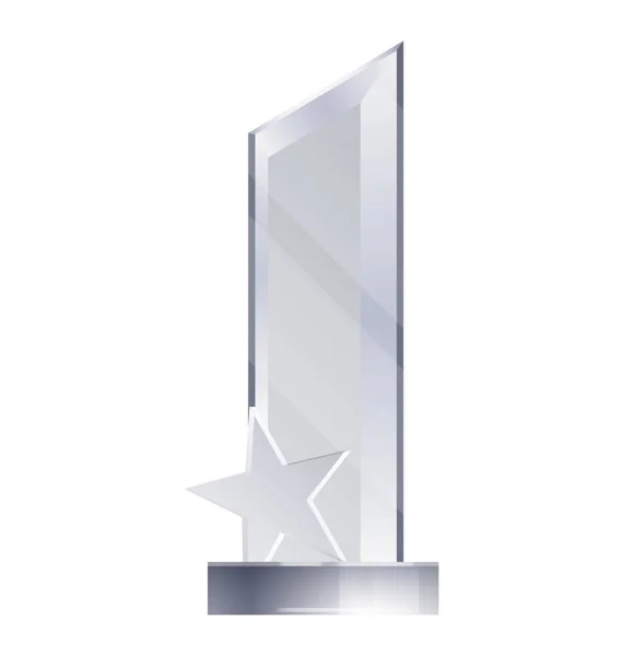 Trofeo de premio de vidrio — Vector de stock
