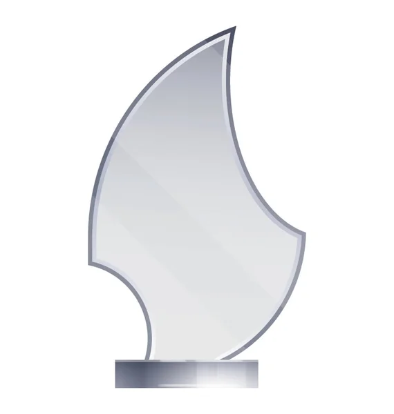 Trofeo transparente de vidrio — Archivo Imágenes Vectoriales