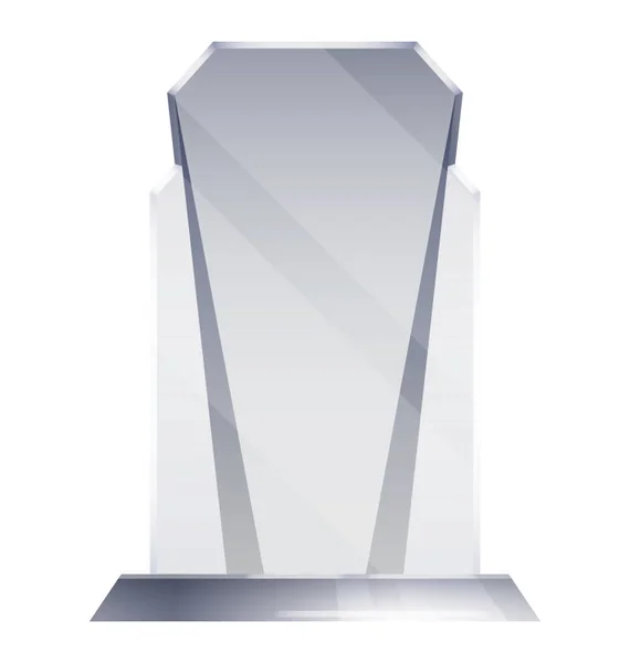 Glass Transparent Trophy — Stock Vector