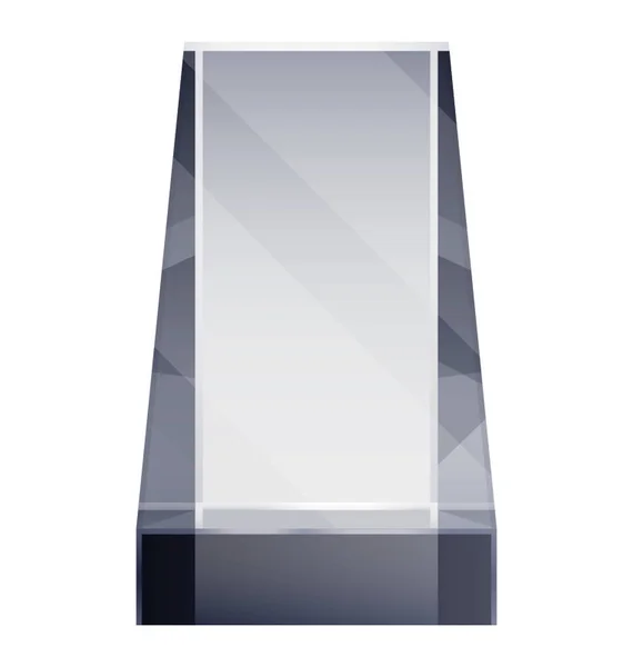 Победитель Прозрачный трофей — стоковый вектор