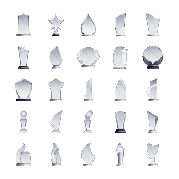 Conjunto de iconos de trofeos — Vector de stock