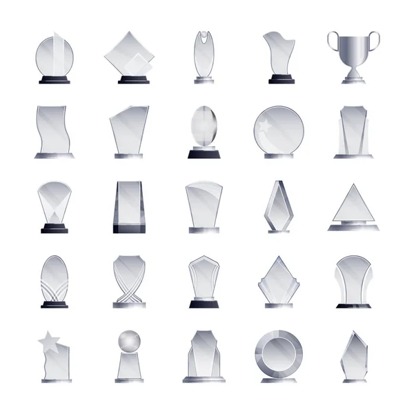 Colección de iconos de trofeos — Vector de stock