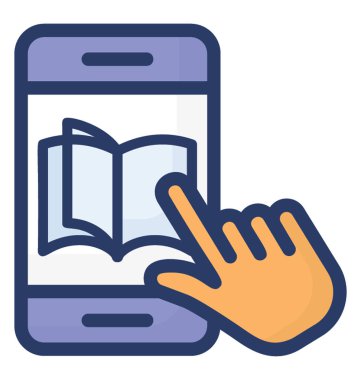 Beyaz arka planda izole online kitap okuma 