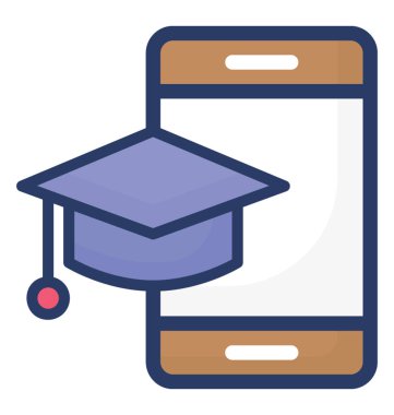 Online eğitim düz simge tasarımı 