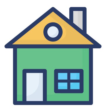 Ev simgesi el çizilmiş kroki.