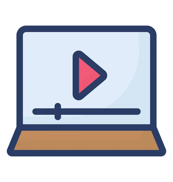 Video Streaming Flaches Icon Design — Stockvektor