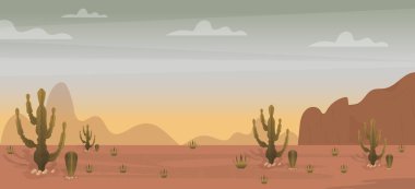 Çöl arka planının illüstrasyon tasarımı