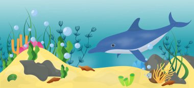 Sucul arka planda illüstrasyon vektörü 